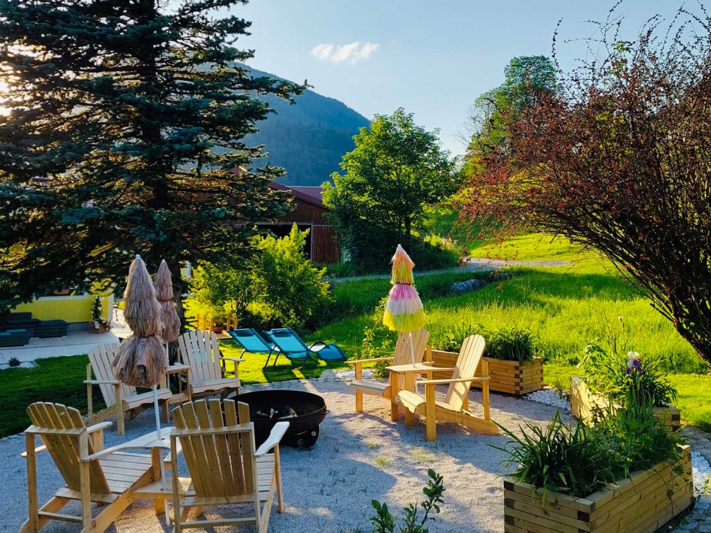 Neue Aussenlounge beim Wagnerhof in Kainsich